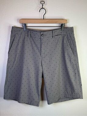 Lululemon Gray & Blue All Over X Print Classic Chino Casual Shorts Men's Size 38